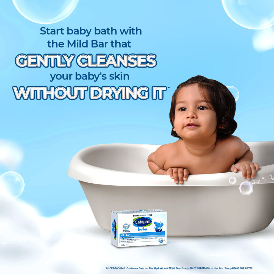 Cetaphil Baby Mild Bar – Gentle Cleansing & Natural Moisturization for Delicate Skin