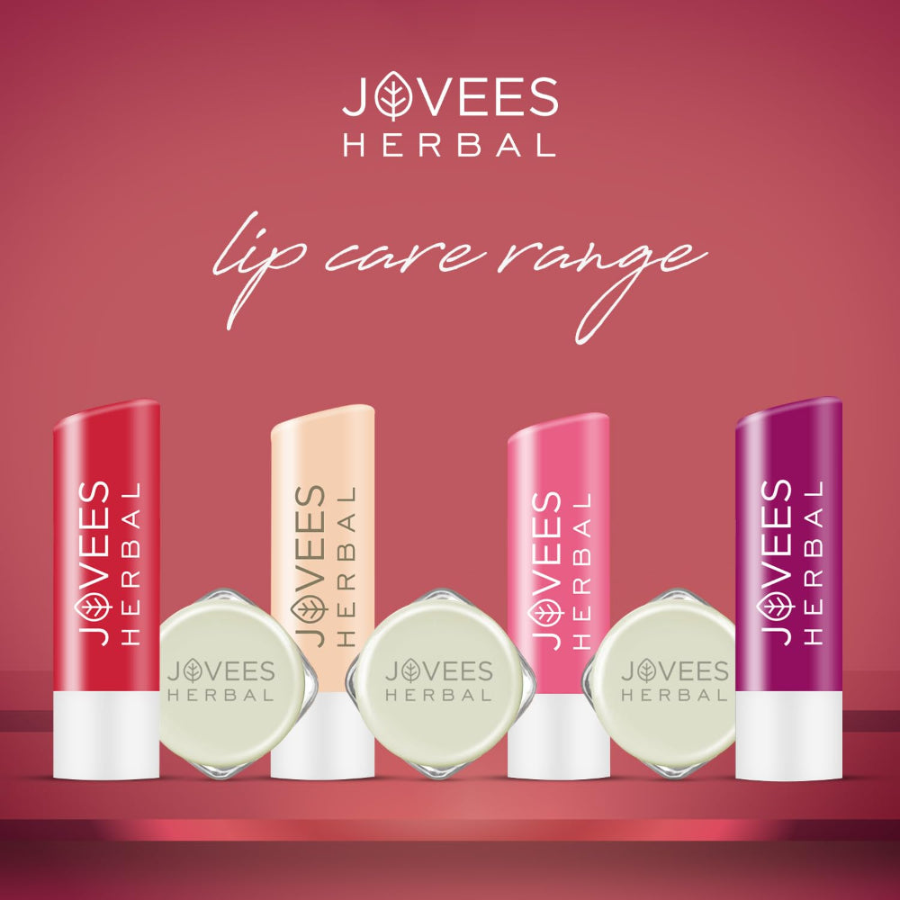Jovees Strawberry High Gloss Lip Balm With Vitamin E For Soft Lips