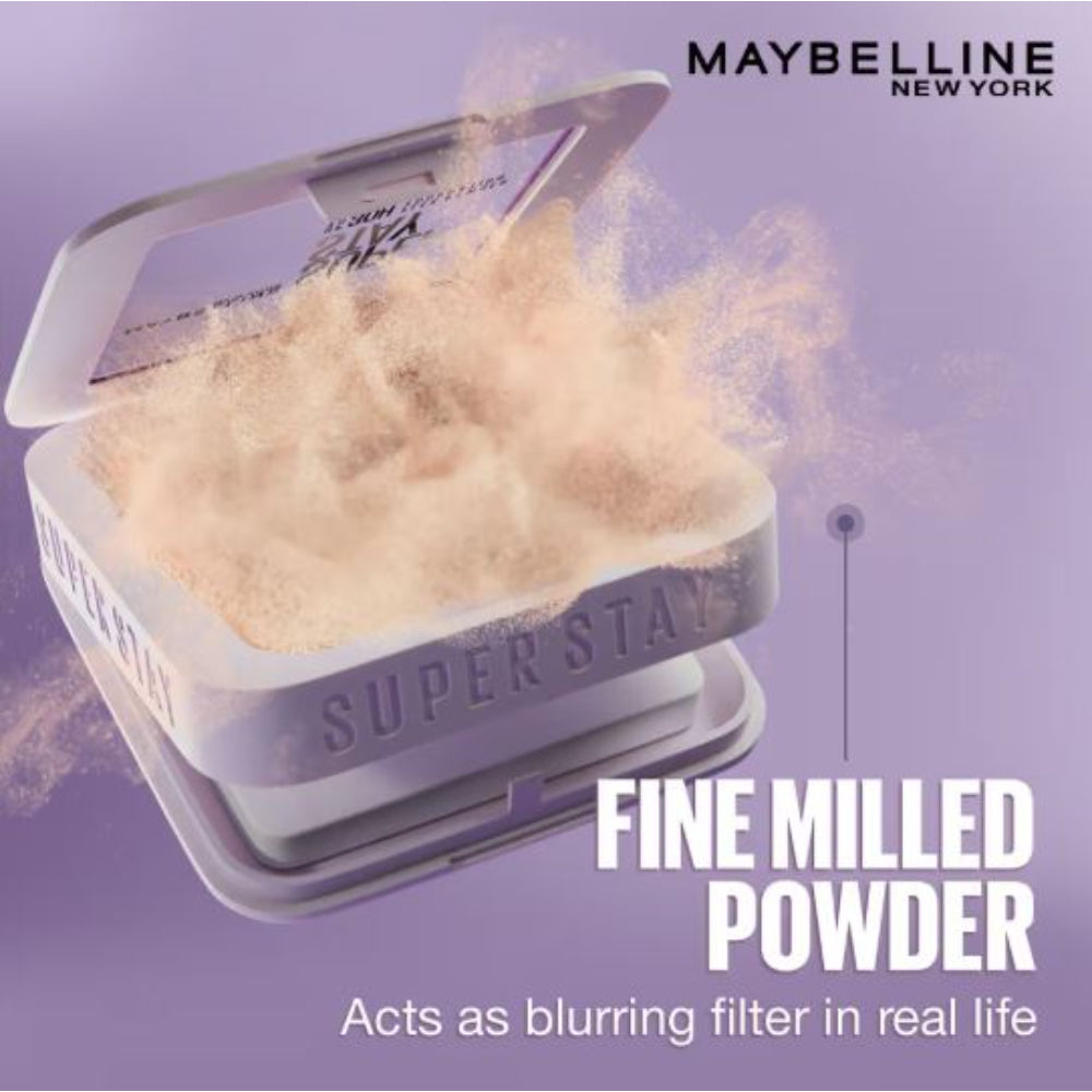 Maybelline New York Super Stay Flex Powder Foundation Compact-30H Full Cover-for Oily Skin (9g)