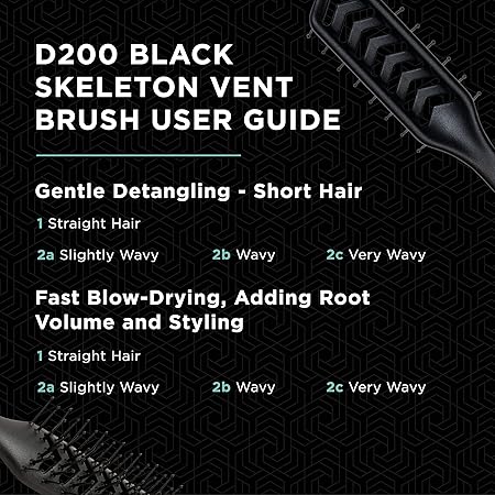 Denman Hyflex Vent Black D200