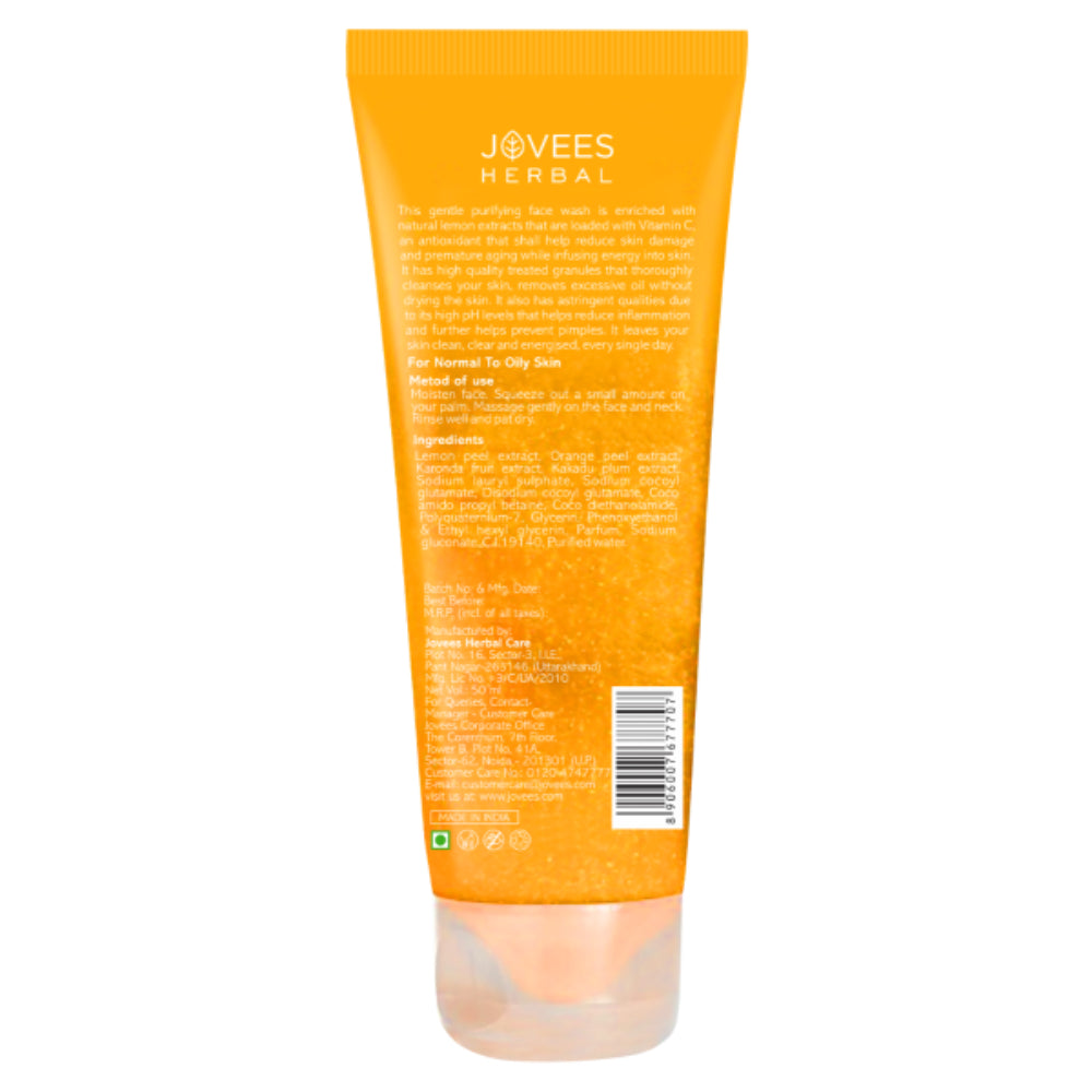 Jovees Lemon Face Wash With Lemon, Orange Peel & Kakadu Plum Extract