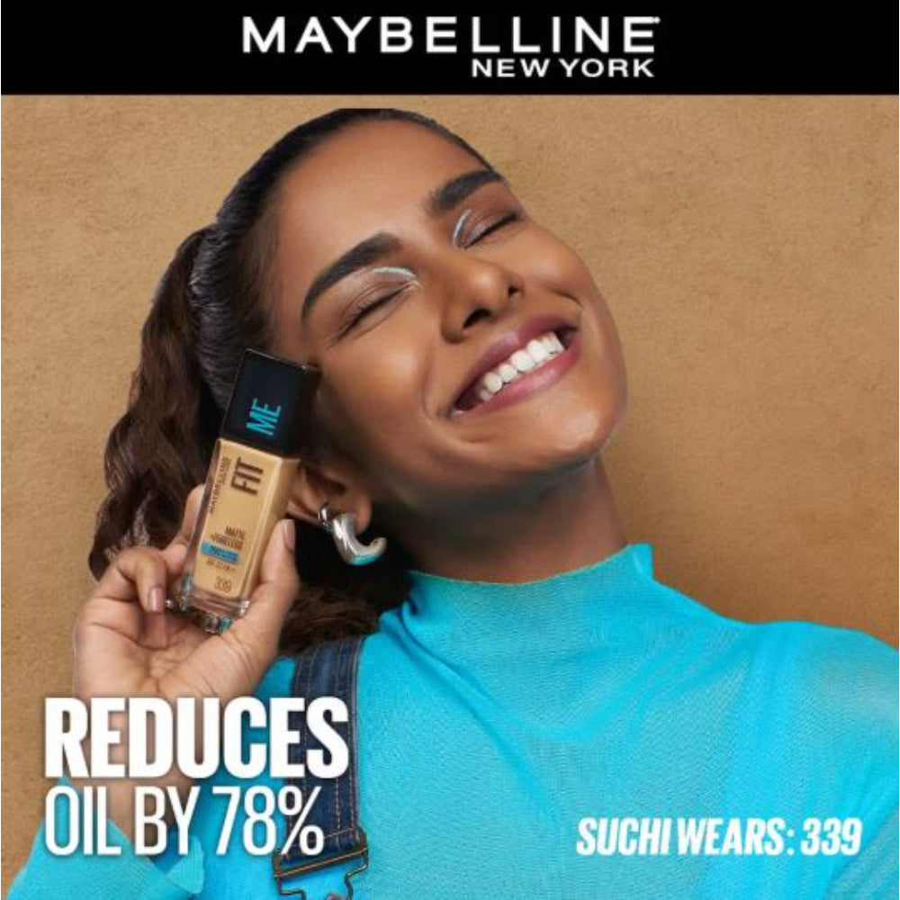Maybelline New York Fit Me Matte+Poreless 16H Oil Control Foundation With SPF 22 PA++ (30ml)