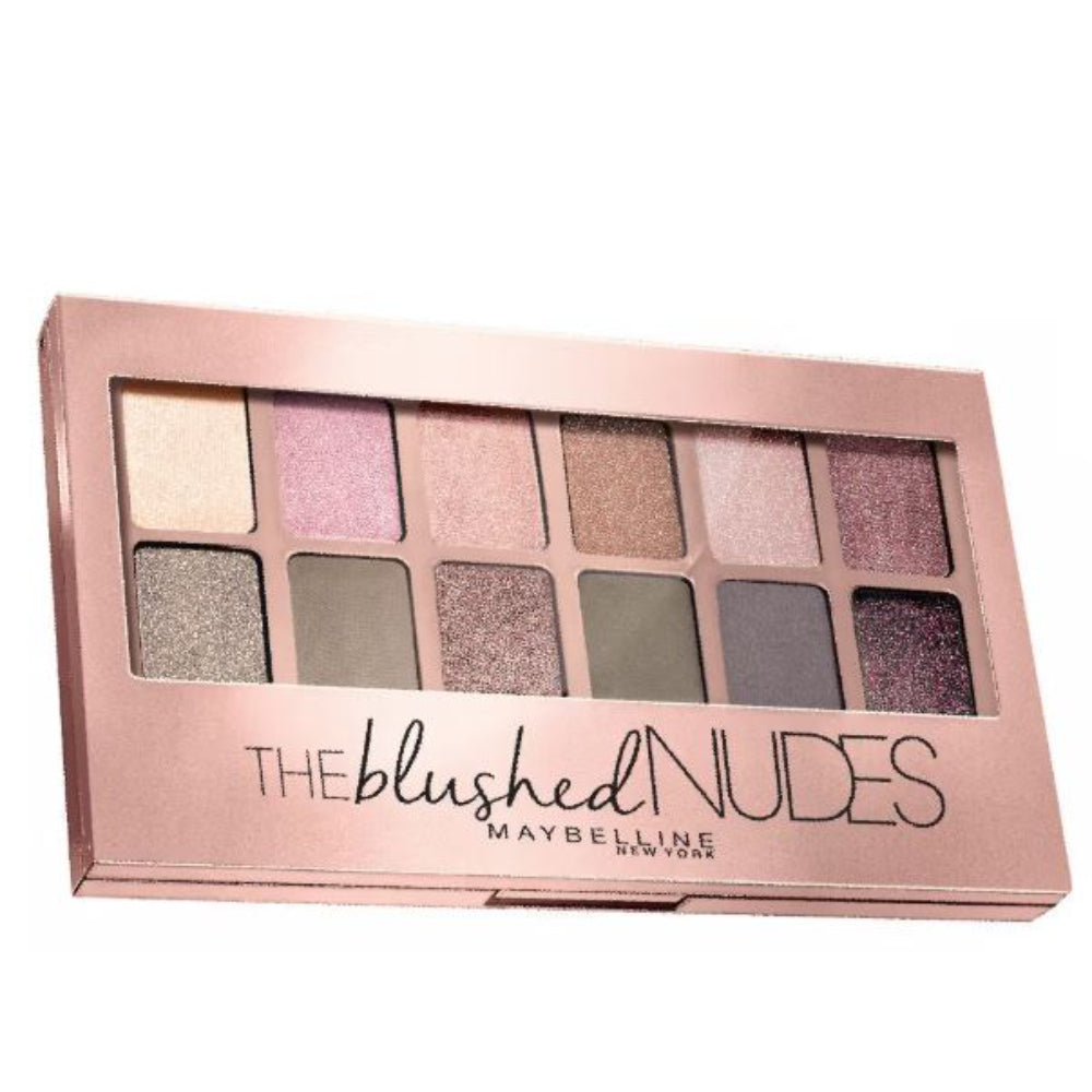 Maybelline New York The Blushed Nudes Eyeshadow Palette, 12 Highly Blendable Shades (9g)