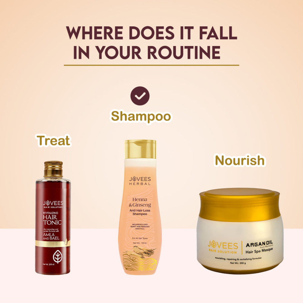 Jovees Henna & Ginseng Anti Hair Loss Shampoo | Promotes Hair Growth