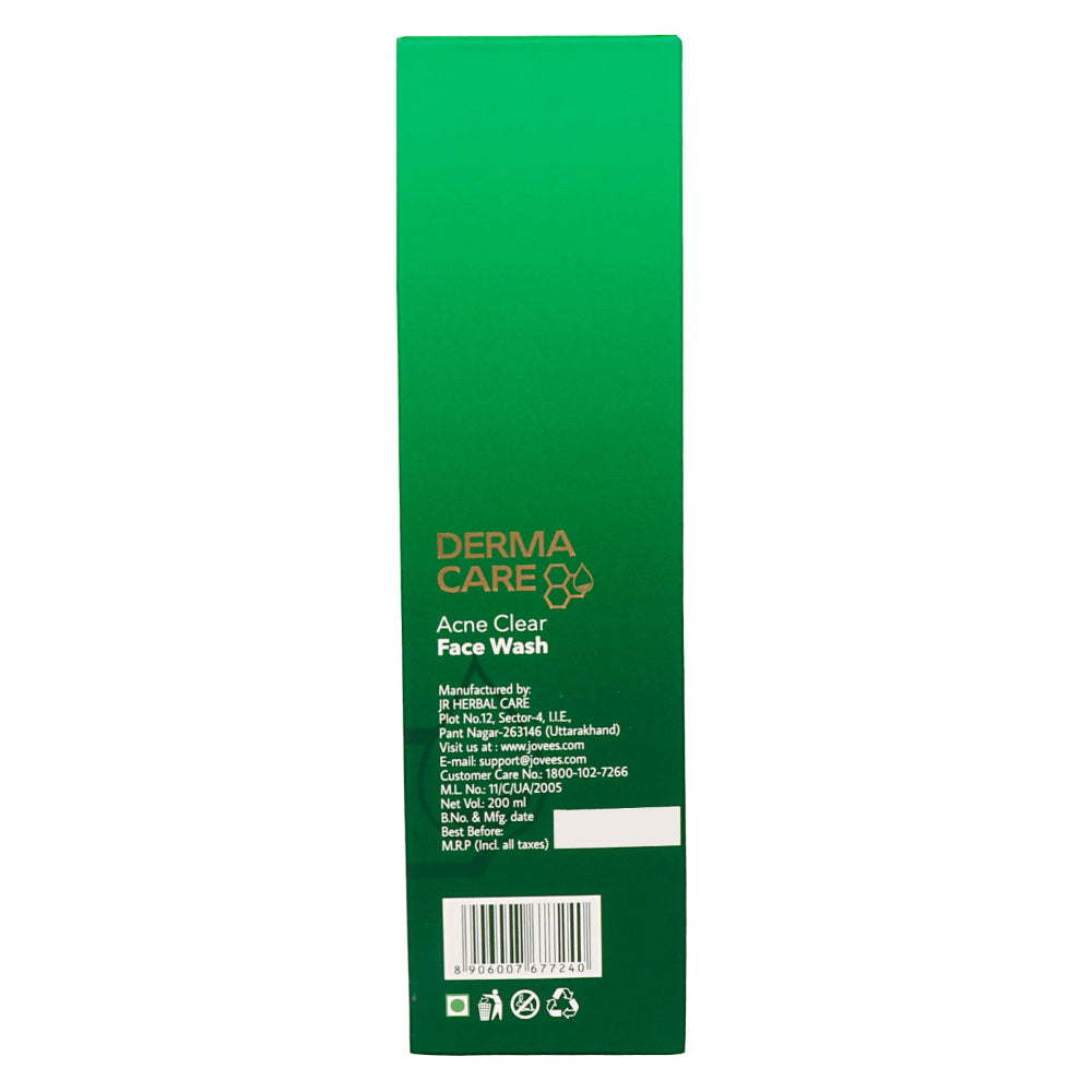 Jovees Derma Care Acne Clear Face Wash For Oily & Acne Prone Skin 200 ML