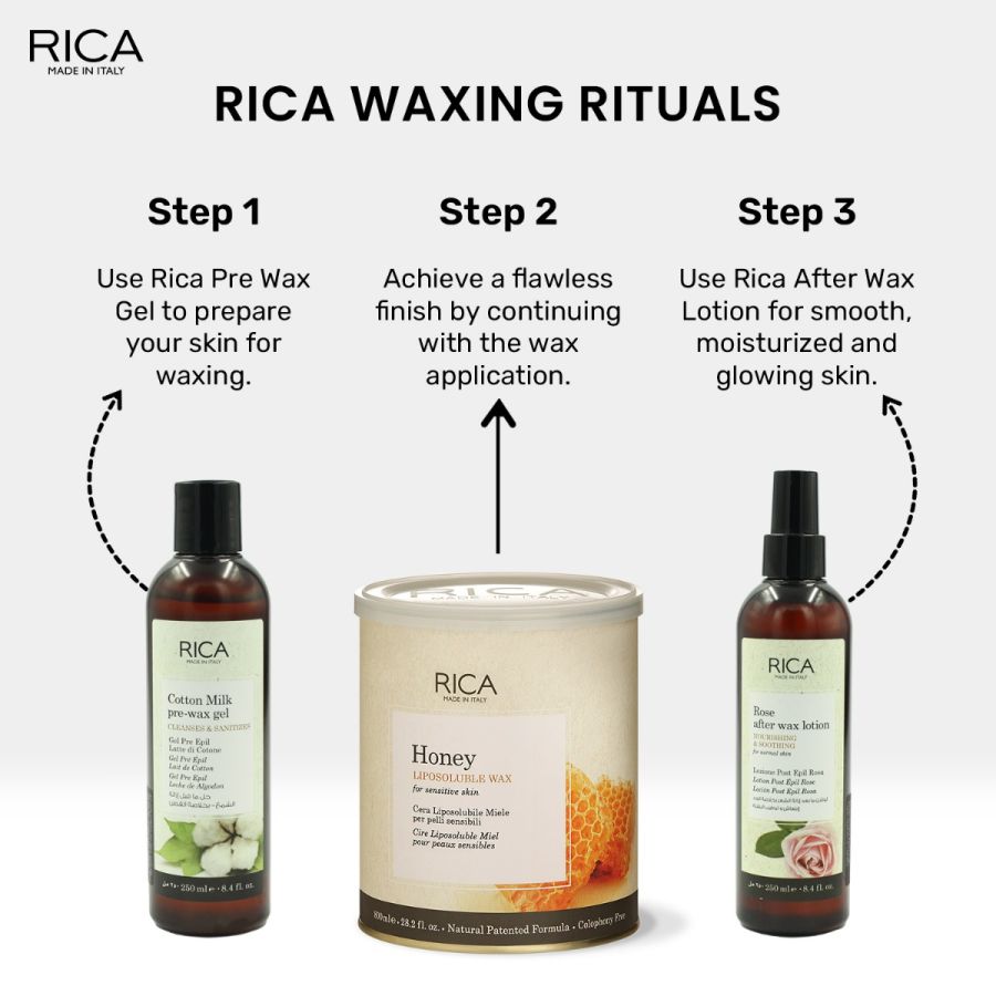 Rica Honey Liposoluble Wax – 800 ml | Nourishing Hair Removal Wax for Smooth, Soft, and Hydrated Skin