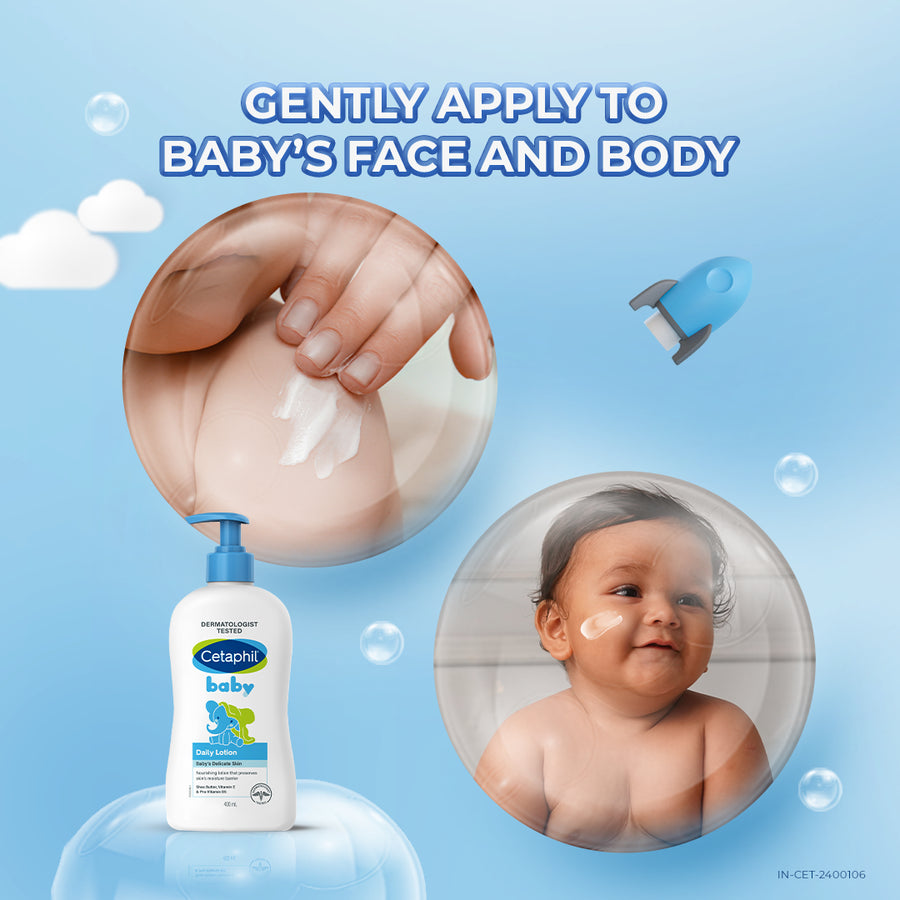 Cetaphil Baby Daily Lotion – Gentle 24-Hour Moisturization for Delicate Skin