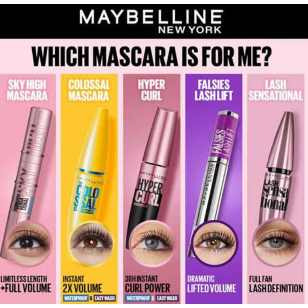 Maybelline New York Falsies Lash Lift Mascara, Instant Lash Lift Look Mascara (8.6ml)