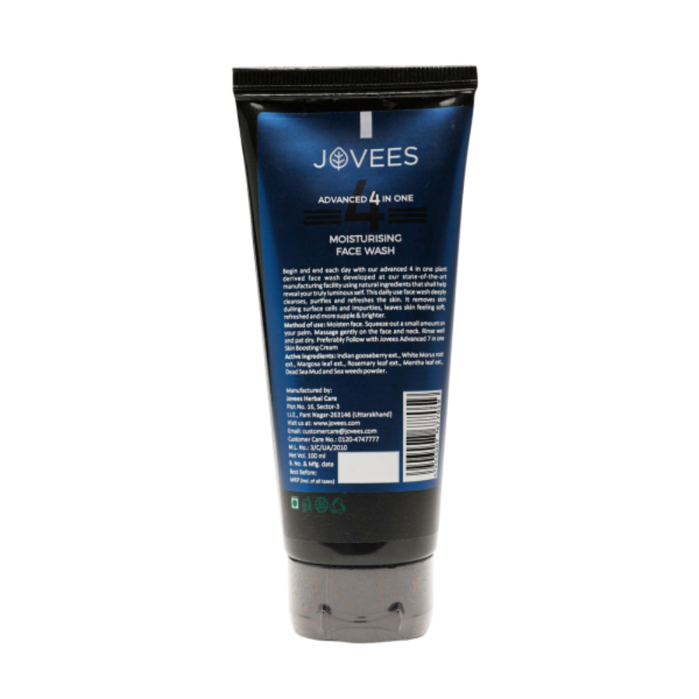 Jovees Men's Essential Advanced 4 in 1 Moisturizing Face Wash 100 ML