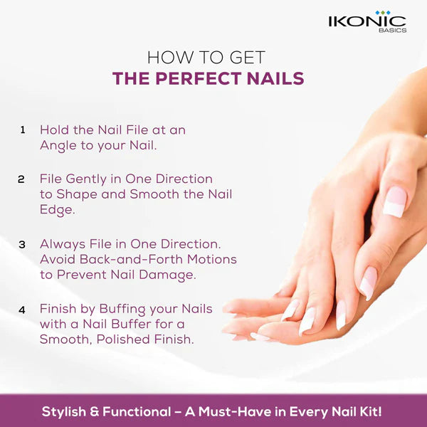 Ikonic Basics Bling Curved Nail Filer   IKB-185C