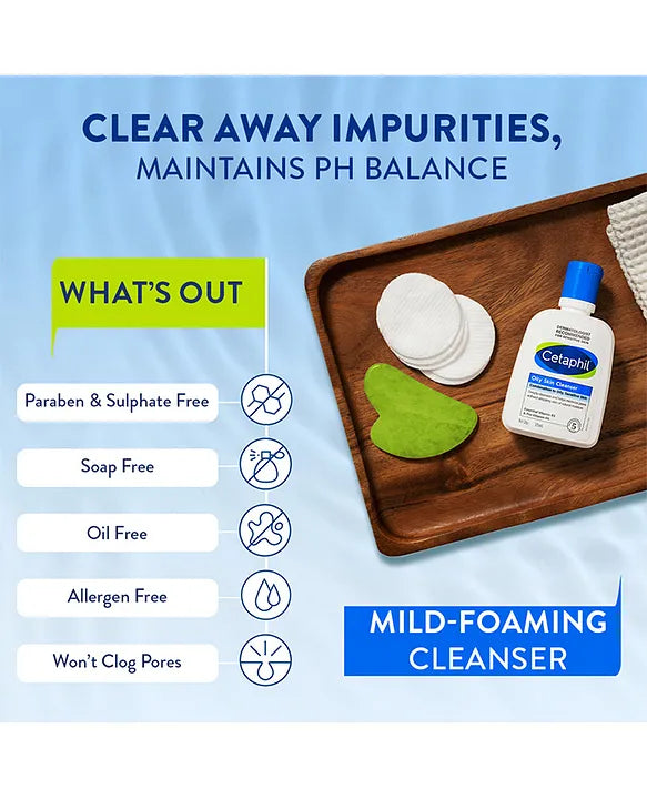 Cetaphil Oily Skin Cleanser – Deep Pore Cleansing for Oily & Acne-Prone Skin