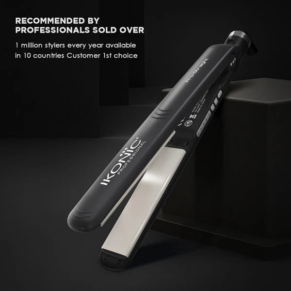 Ikonic Professional Pro Straight Black Hair Straightener