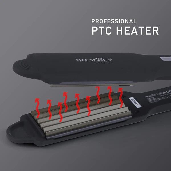 Ikonic Professional S9+ Hair Crimper Black