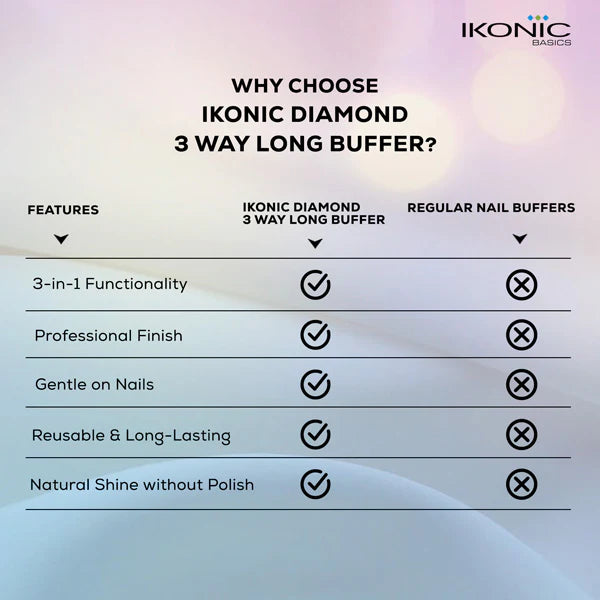 Ikonic Basics Diamond 3 Way Long Buffer  IKB-722K