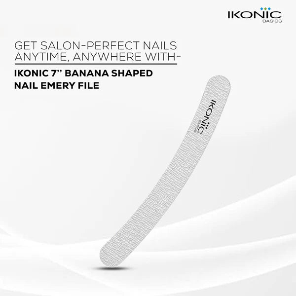 Ikonic Basics 7" Banana Shaped Nail Emery File IKB-720K