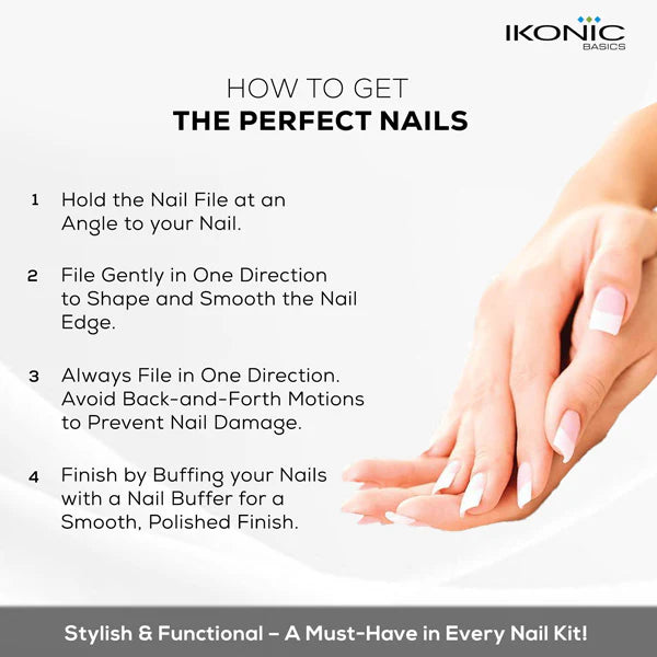 Ikonic Basics 7" Banana Shaped Nail Emery File IKB-720K