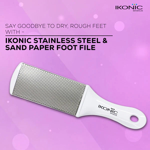 Ikonic Basics Stainless and Sand Paper Foot File IKB-727K