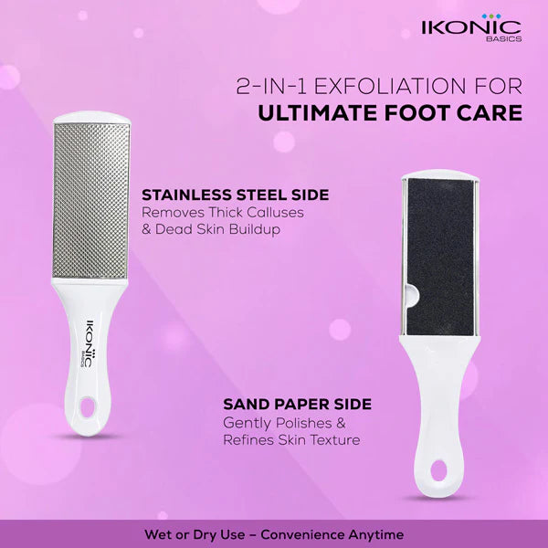 Ikonic Basics Stainless and Sand Paper Foot File IKB-727K