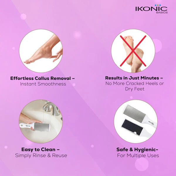 Ikonic Basics Stainless and Sand Paper Foot File IKB-727K