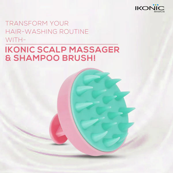 Ikonic Basics Scalp Massager & Shampoo Brush  IKB-053C