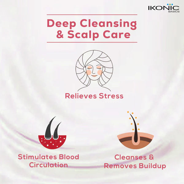 Ikonic Basics Scalp Massager & Shampoo Brush  IKB-053C