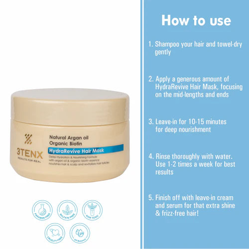 3TENX - HYDRA REVÍVE HAIR MASK (500ml)