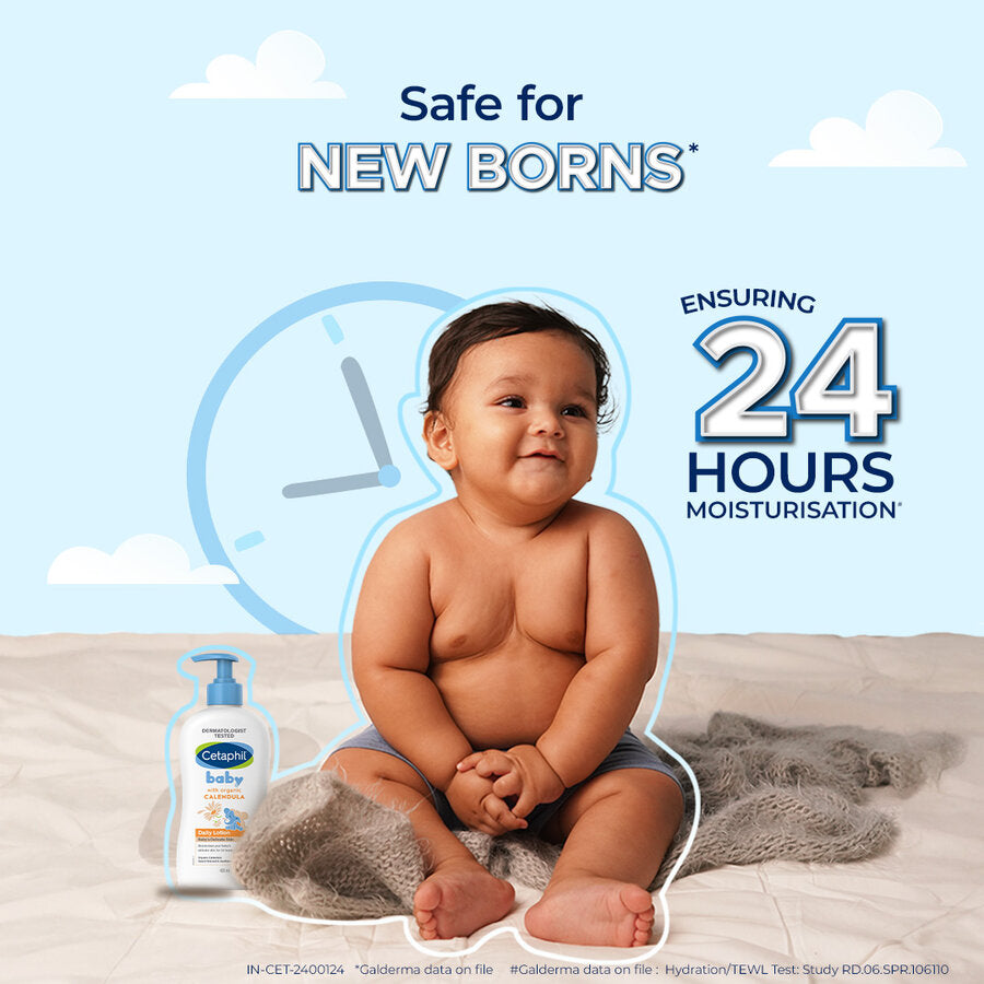 Cetaphil Baby Daily Lotion with Organic Calendula – 24-Hour Nourishing Care