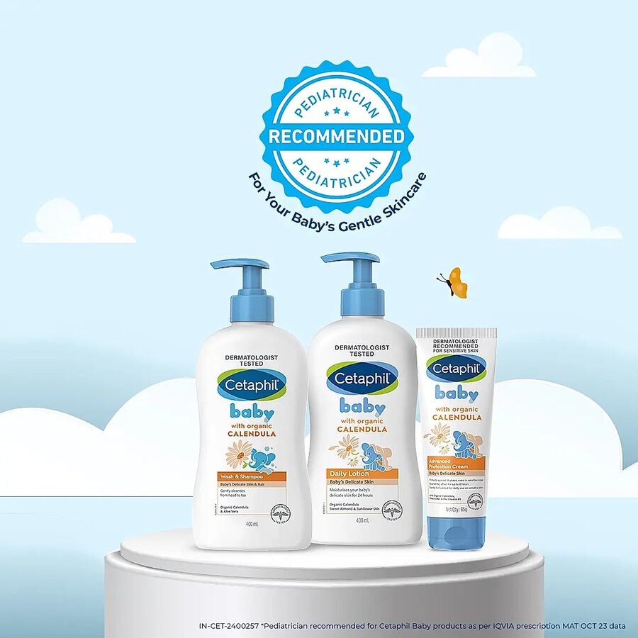 Cetaphil Baby Wash & Shampoo with Organic Calendula – Gentle Head-to-Toe Care