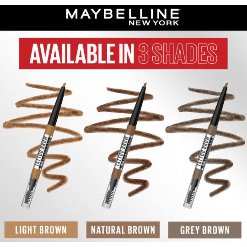 Maybelline New York Tattoo Brow 36H Brow Pencil, Water & Smudgeproof (0.25g)