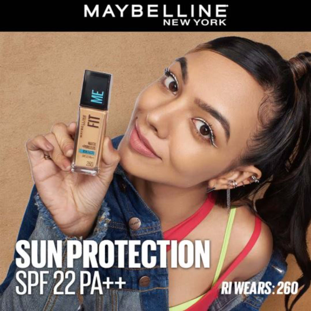 Maybelline New York Fit Me Matte+Poreless 16H Oil Control Foundation With SPF 22 PA++ (30ml)