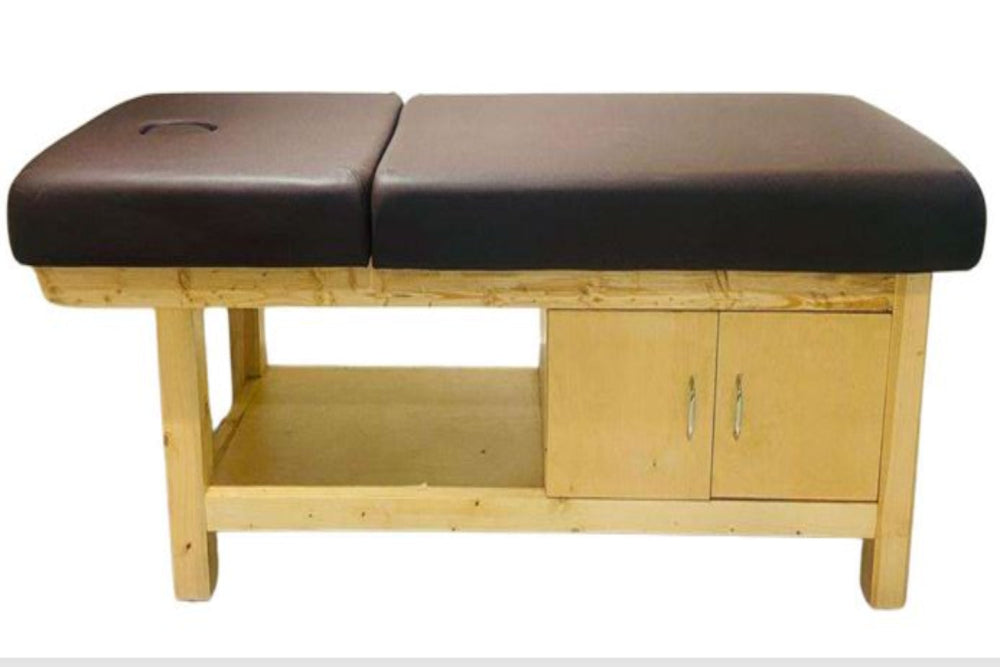 Delmore - AAYUSH Spa Massage Bed – Adjustable Backrest, PU Foam Cushioning & Dual-Side Storage for Professional Use