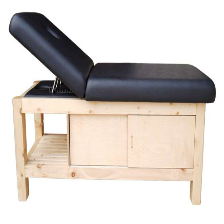 Delmore - AMAN Spa Massage Bed – Adjustable Backrest, PU Foam Cushioning & Dual-Side Storage for Professional Spas