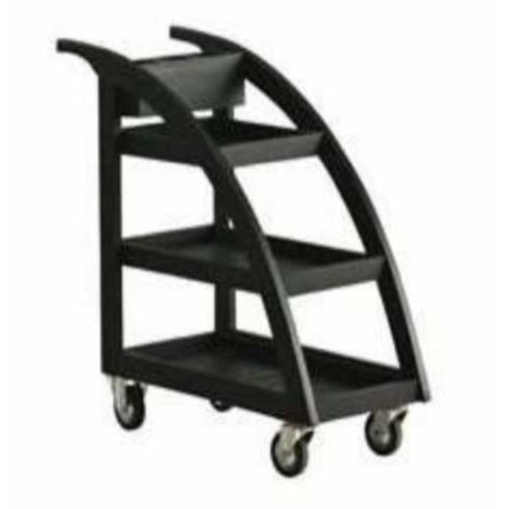 Delmore - AADHYA Wooden Spa Trolley – Elegant Arc-Shaped 3-Tier Trolley with Essential Oil Storage