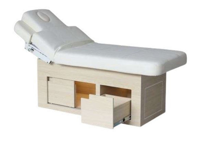 Delmore - ANANTH Electric Spa Table – 4-Motor Adjustable Premium Spa Bed with Dual-Side Storage & Pneumatic Armrests