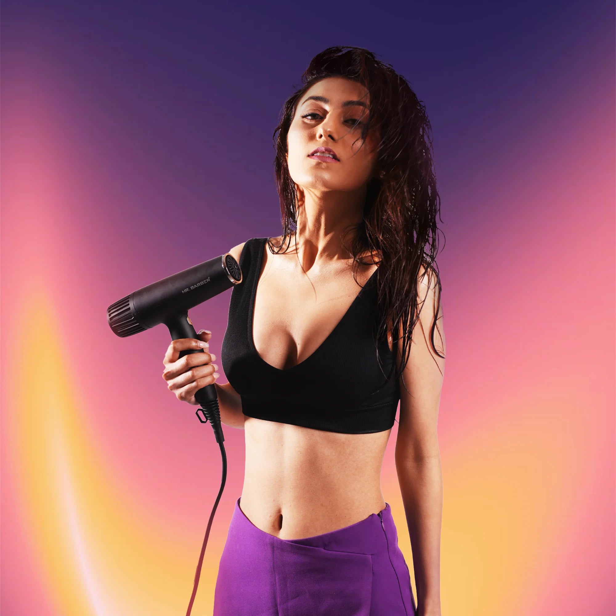 Mr. Barber Autograph Pro Smart Hair Dryer 2400 Watts - Black | Bldc Motor 70000 RPM | Quick Dry 5 Heat Modes