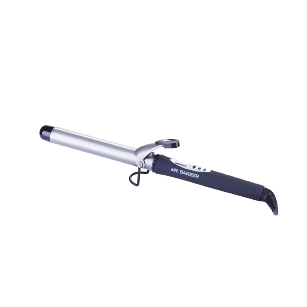 Mr. Barber Curl On Curling Tong 28mm Ceramic Infused Barrel, Hair Curling Tong - Black Hair Curler