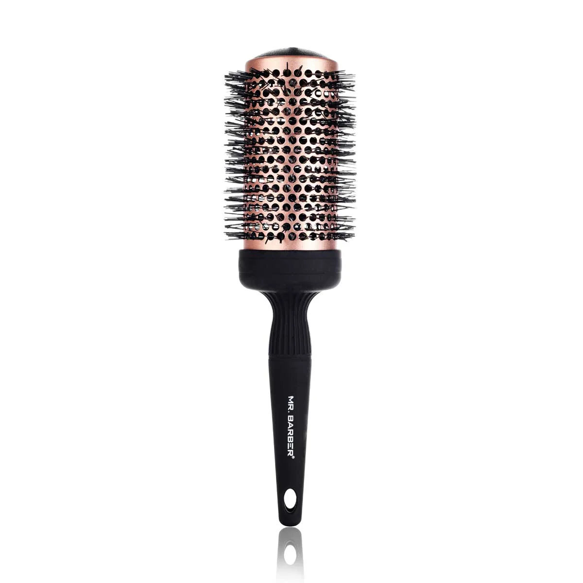 Mr Barber Copper Ceramic Barrel Hair Brush - 53 mm, Round Thermal Brush-Black & Copper/Blow Dry Brush - 1 Piece