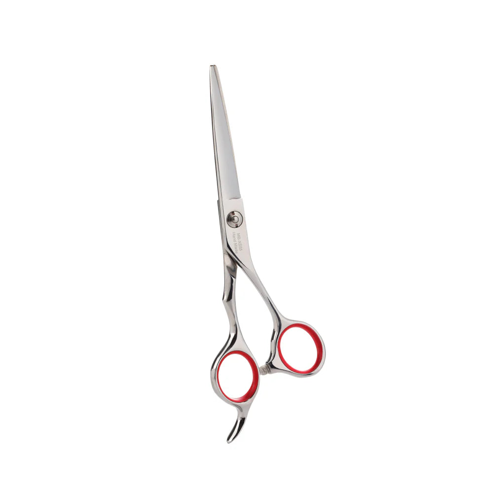 Mr. Barber Classic X Series 6 inch (15.2 cm) Stainles Steel Professional Hair Cutting Scissors - Silver Ergonomic Design - 1 Piece
