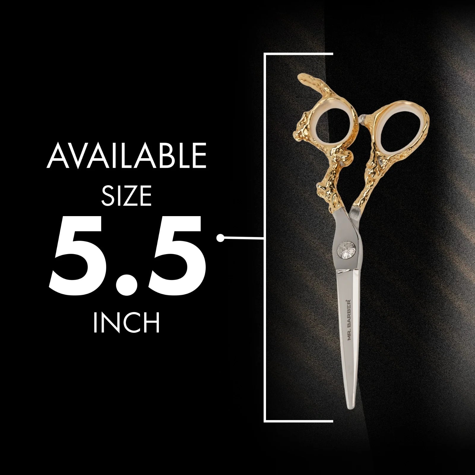 Mr. Barber Classic Dragon Edge Hair Cutting Scissor – Premium Professional Salon Scissors with High-Quality Special Steel, Pivot Screw System, and Golden Dragon Handle (5.5 Inch)