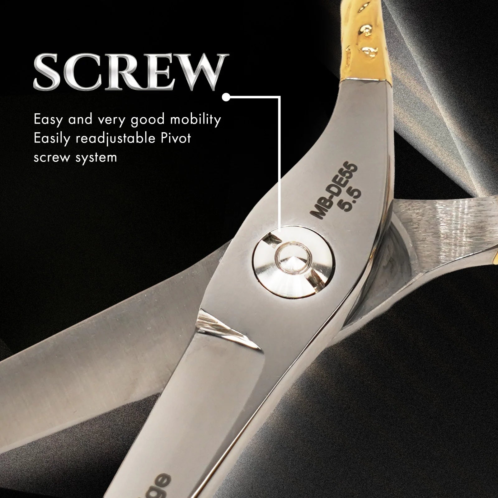 Mr. Barber Classic Dragon Edge Hair Cutting Scissor – Premium Professional Salon Scissors with High-Quality Special Steel, Pivot Screw System, and Golden Dragon Handle (5.5 Inch)