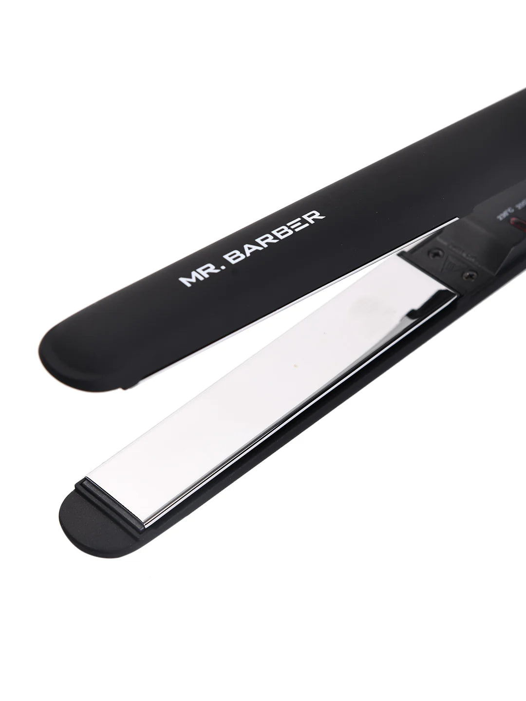 Mr. Barber Straits N Shine Slim Titanium Plates, Professional Hair Straightener - Black Flat Iron