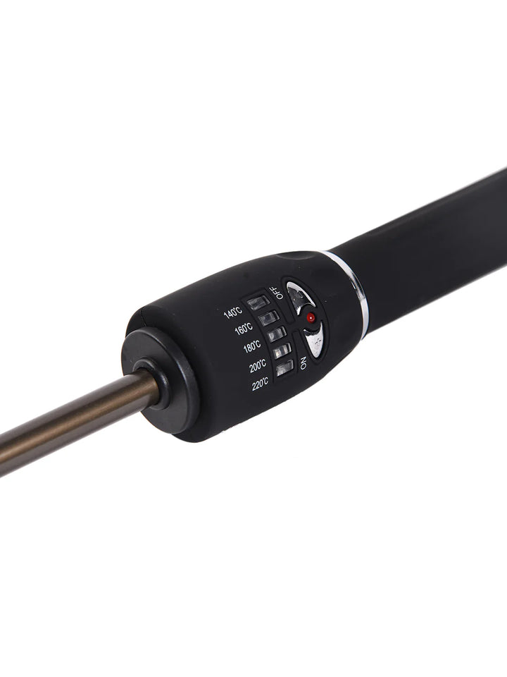 Mr. Barber Magical Curl Style Wand - 9mm Ceramic Infused Barrel, Hair Curling Tong - Black Hair Curler