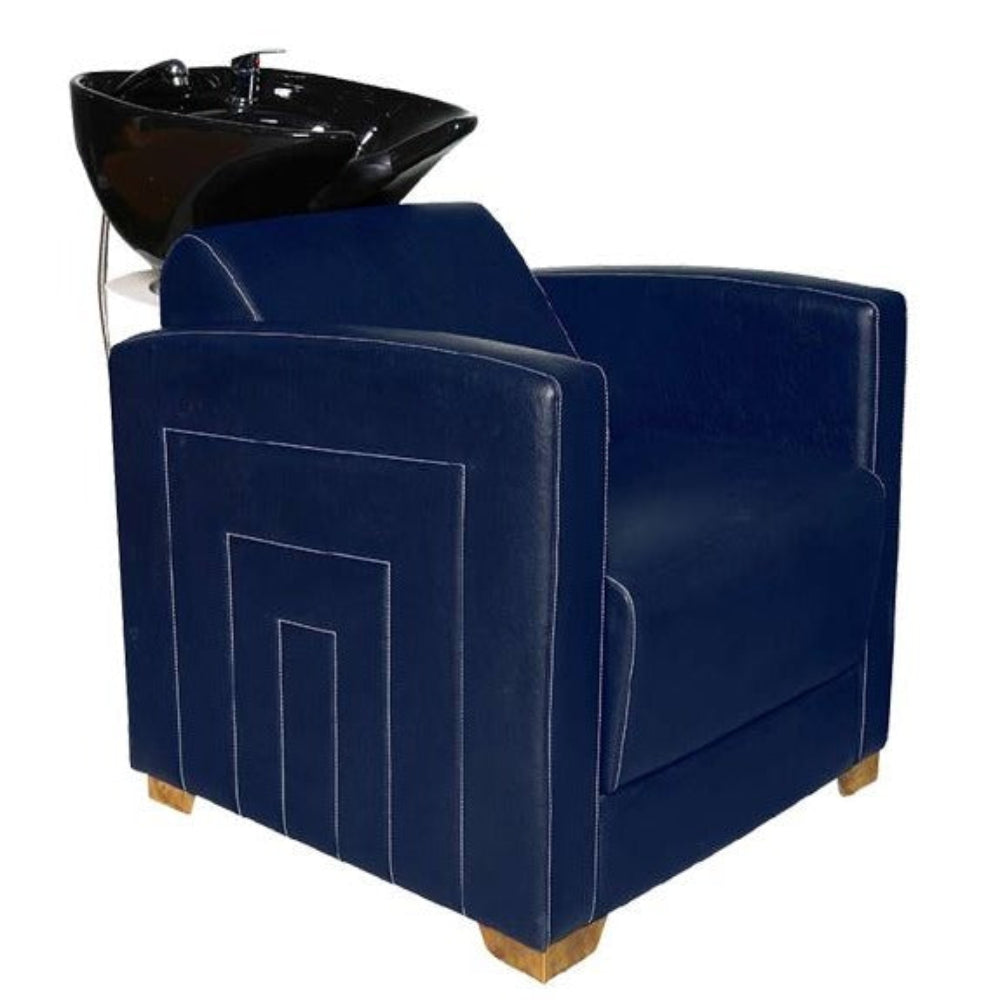 Delmore - Oasis Non-Electric Shampoo Station – Relaxed Design with Lumbar Support & Adjustable Ceramic Basin