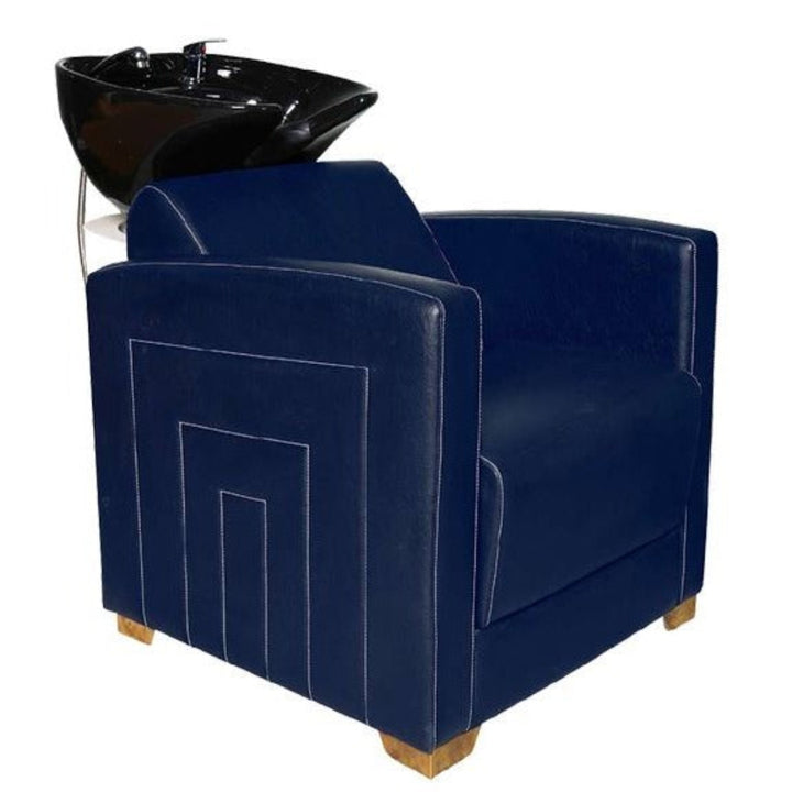 Delmore - Oasis Non-Electric Shampoo Station – Relaxed Design with Lumbar Support & Adjustable Ceramic Basin