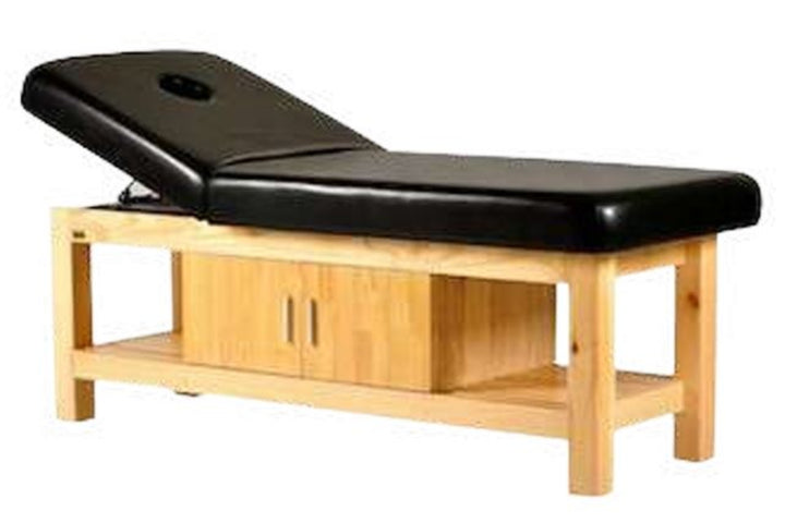 Delmore - PARAS Professional Heavy-Duty Spa Massage Bed – Adjustable Backrest, PU Foam Cushioning & Dual-Side Storage