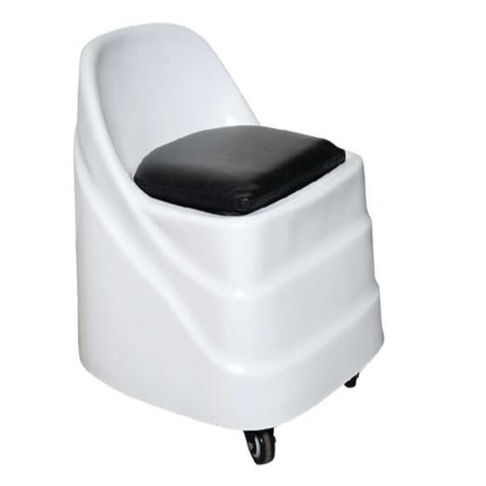 Delmore - Pedicure Acrylic Stool – Water-Resistant, Ergonomic Design with Smooth-Rolling Wheels for Salons