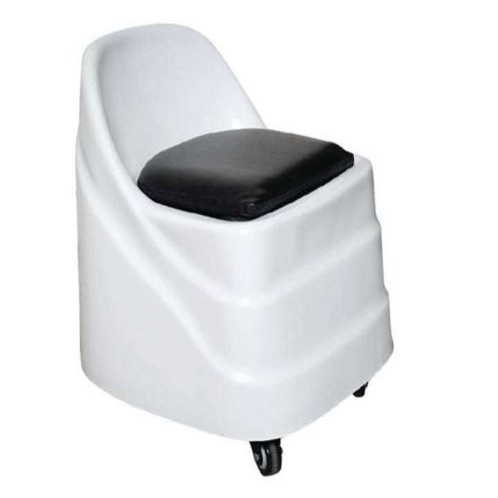 Delmore - Pedicure Acrylic Stool – Water-Resistant, Ergonomic Design with Smooth-Rolling Wheels for Salons