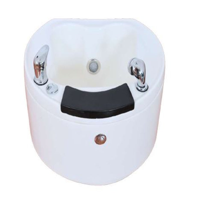 Delmore - Portable Pedicure Tub – Compact Space-Saving Design with Hot & Cold Mixer, Pull-Out Shower & Color Therapy Lights