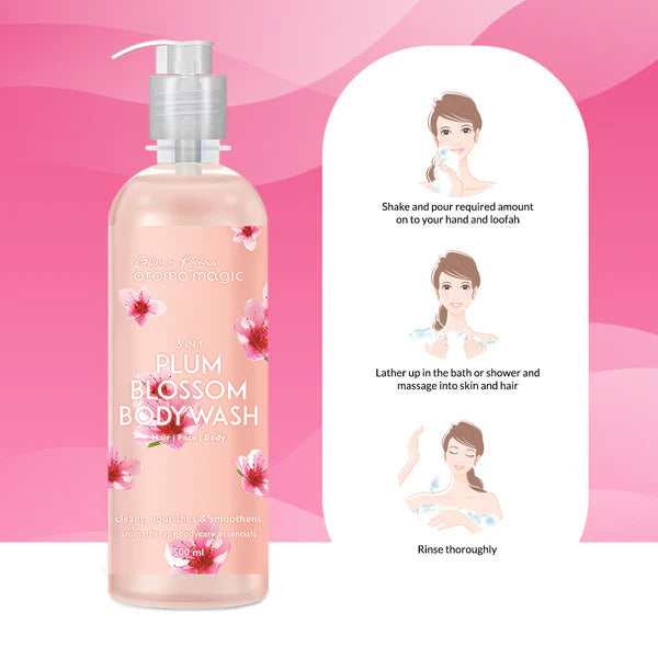 Blossom Kochhar - 3 in 1 Plum Blossom Body Wash For Skin, Hair, and Body