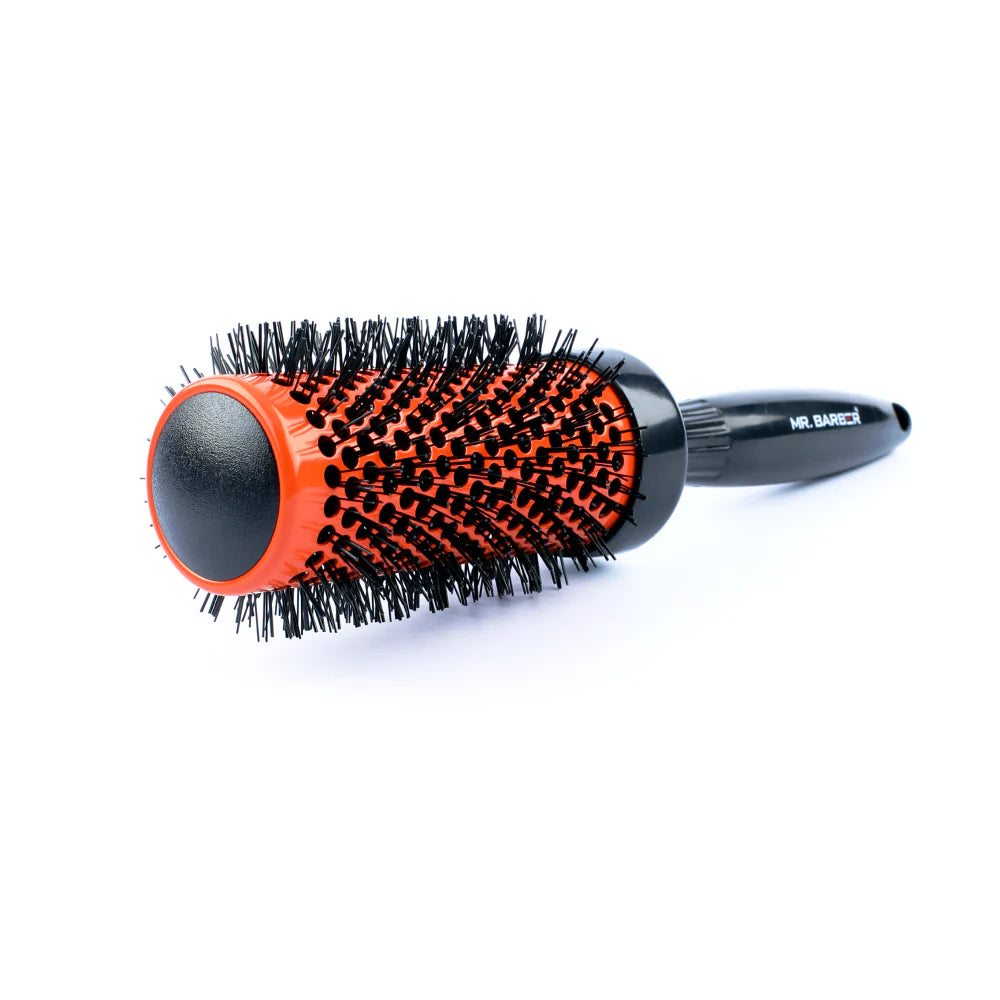 Mr. Barber 43 mm Ceramic Round Brush Large Ceramic Ion Thermal Barrel for Sleek Precise Heat Styling and Maximum Volume - 1 Piece